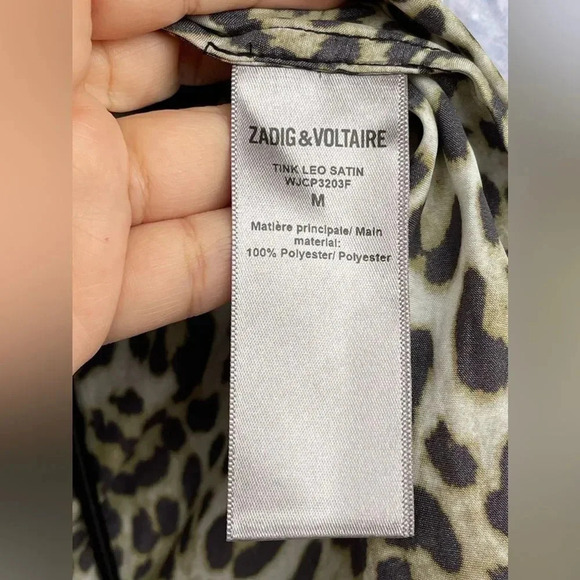 Zadig voltaire Tink Leo Satin tunic medium - Picture 14 of 14